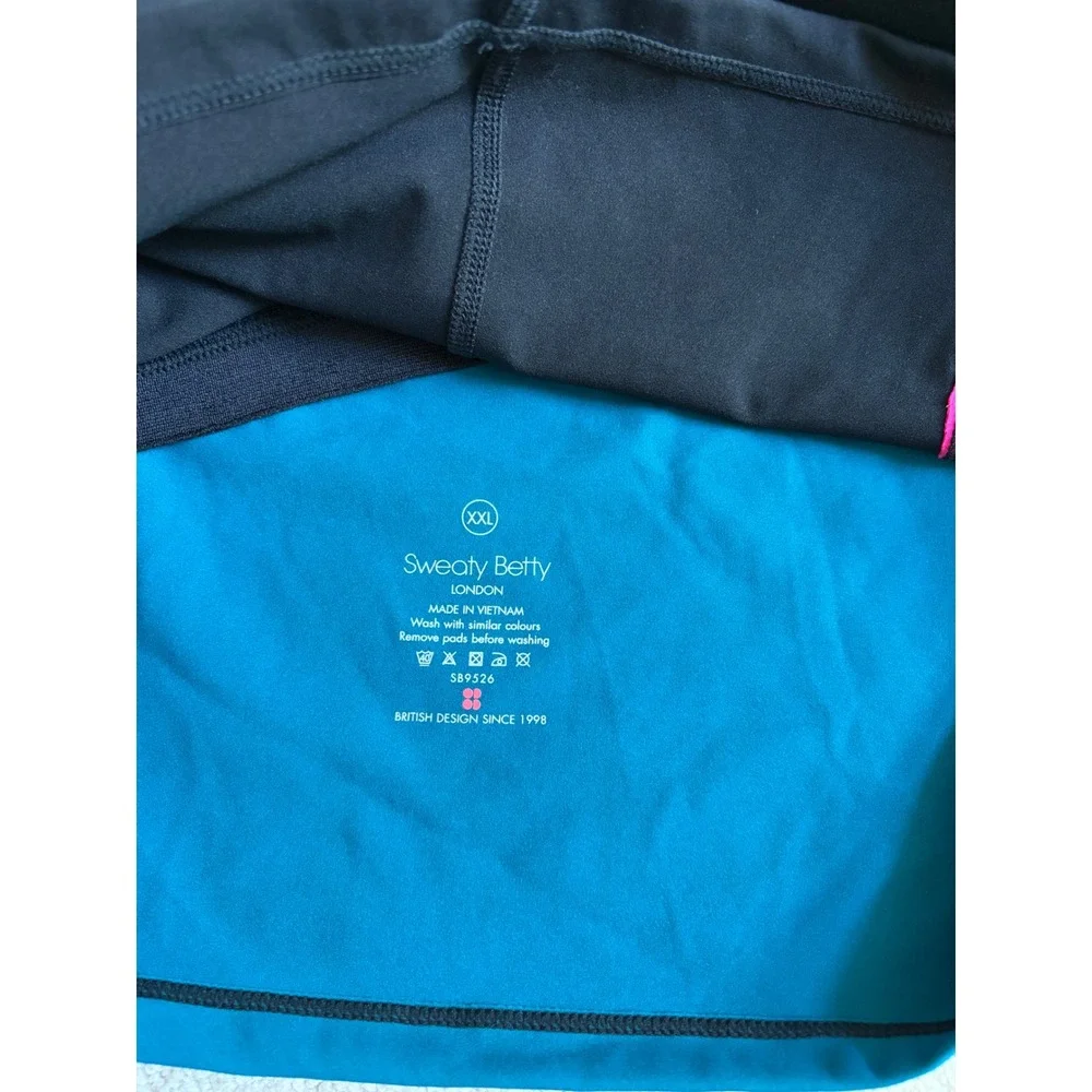 Sweaty Betty Power Colorblock Racerback Tank Pink XXL Black Teal Sporty